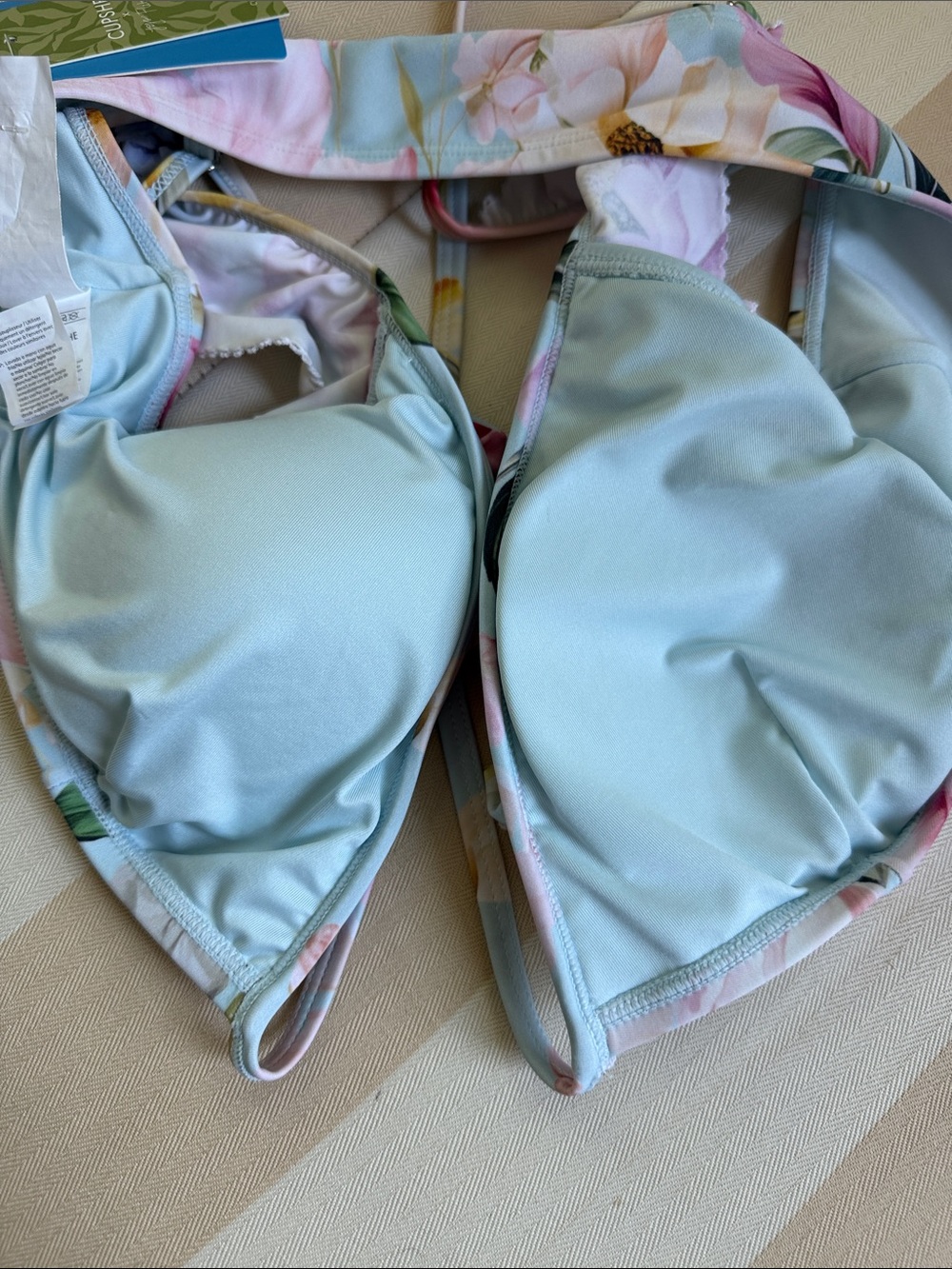 Cupshe Light Blue Floral Ruffle Bikini Set - Picture 8 of 9